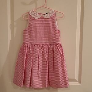 Polo Ralph Lauren 3t pink whit dress lace collar